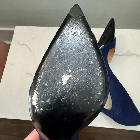 Blue and Black Authentic Prada Pumps - Picture 6 of 10